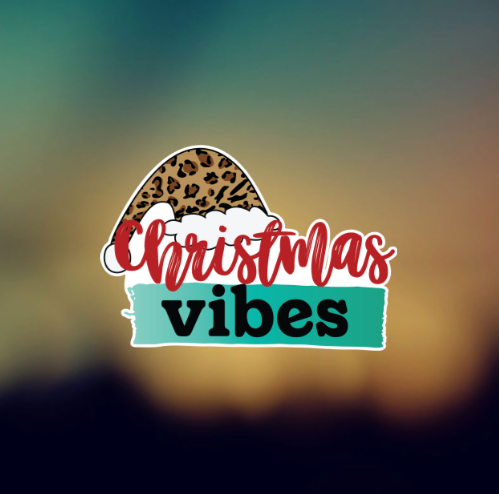 CHRISTMAS VIBES - PERMANENT ADHESIVE STICKER