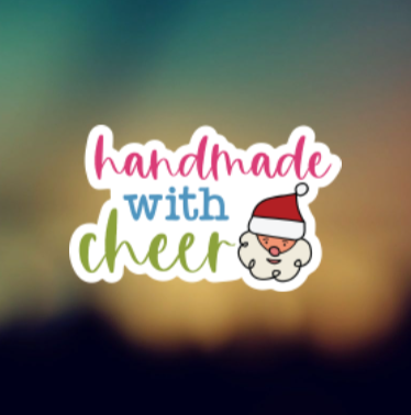 HANDMADE WITH CHEER - PERMANENT ADHESIVE STICKER