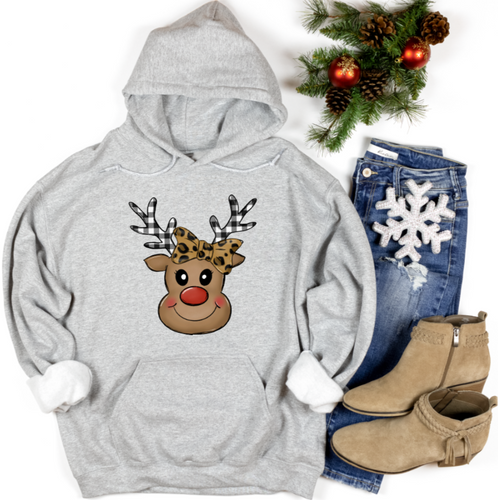 REINDEER GIRL PLAID CHRISTMAS - HTV TRANSFER