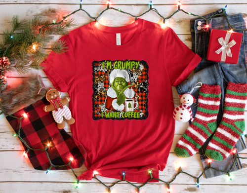 I'M GRUMPY I WANT COFFEE GRINCH CHRISTMAS  - HTV TRANSFER