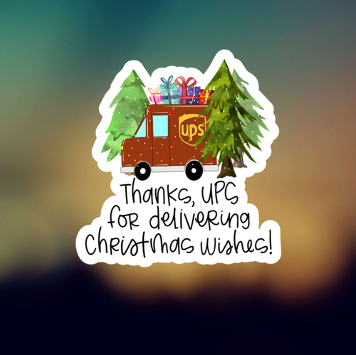 THANKS UPS - PERMANENT ADHESIVE STICKER