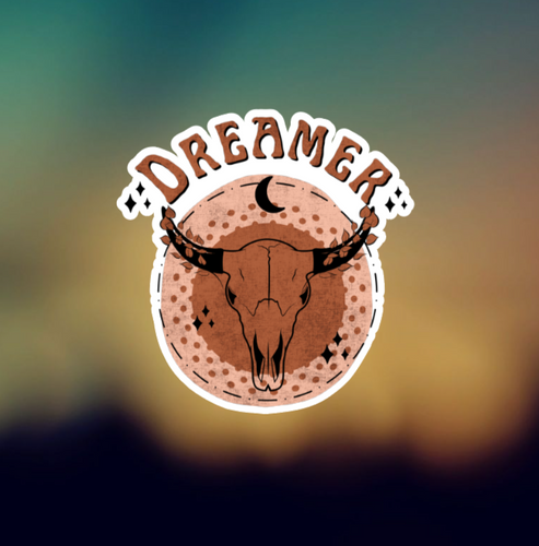 DREAMER - PERMANENT ADHESIVE STICKER