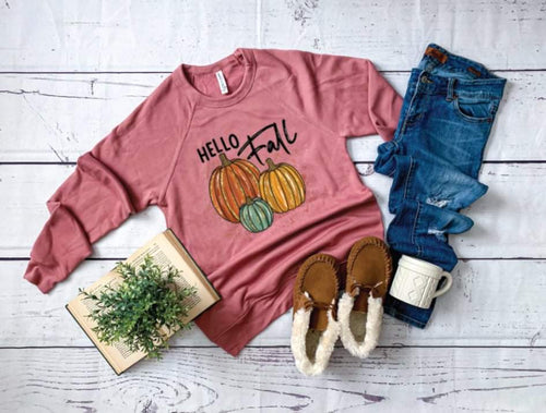 HELLO FALL VINTAGE PUMPKINS- HTV TRANSFER